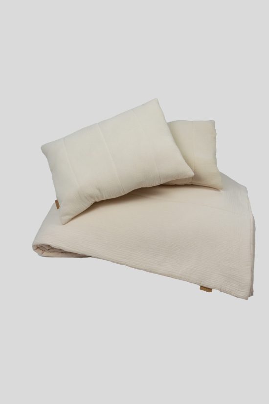 Set aus Musselin Decke und Kissen von hjärtslag in verschiedenen Farben