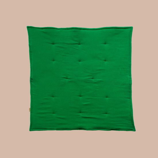 Grüne Baby Krabbeldecke aus Musselin von hjärtslag design