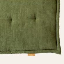 Krabbeldecke aus Musselin in Moos Grün von hjärtslag design