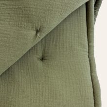 Krabbeldecke aus Musselin in Moos Grün von hjärtslag design