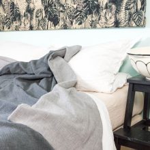 Musselin von hjärtslag design in Grau und Anthrazit Melange